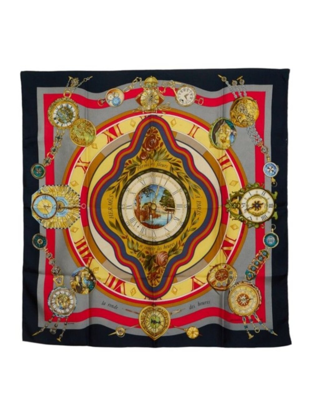 Hermes la Ronde Des Heures Tokinoronbu Scarf Large Multicolor